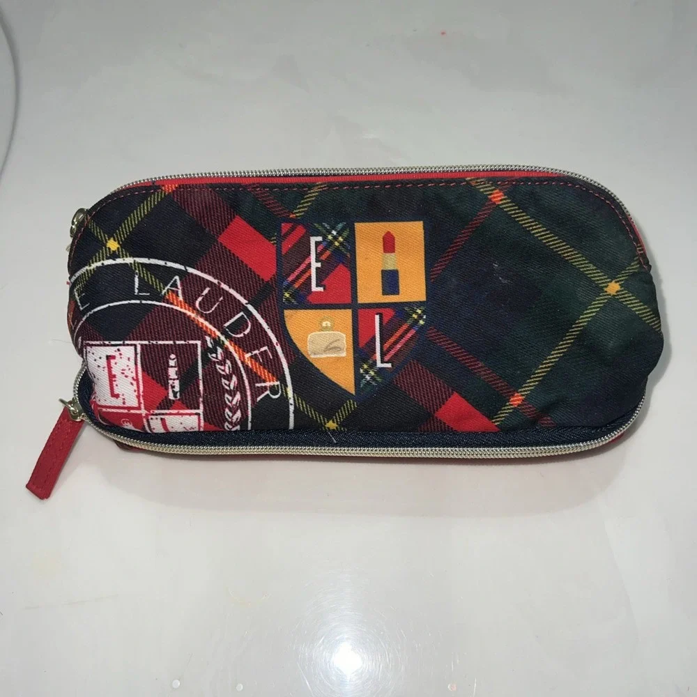 Estee Lauder Limited Edition 2 Zip Compartment Makeup Bag, 8